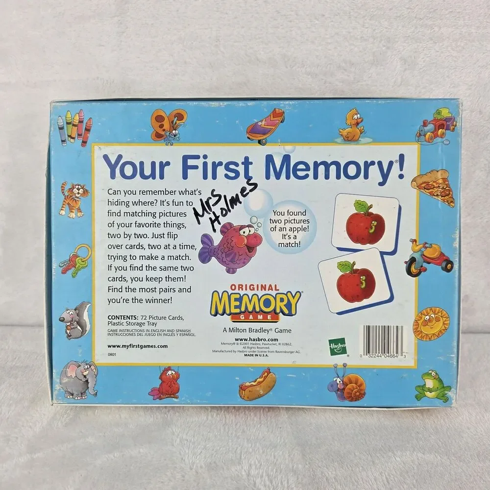Original Memory Game 2001 Milton Bradley My First Games Edition 35 Pairs